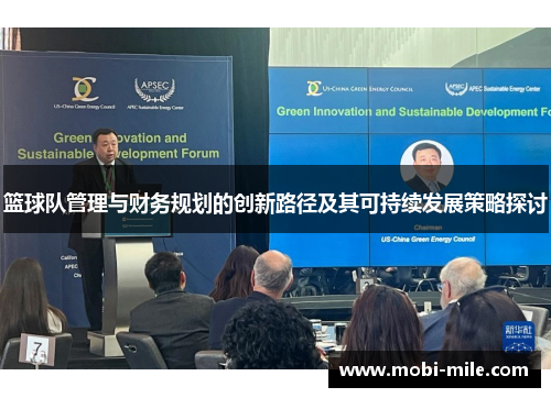 篮球队管理与财务规划的创新路径及其可持续发展策略探讨