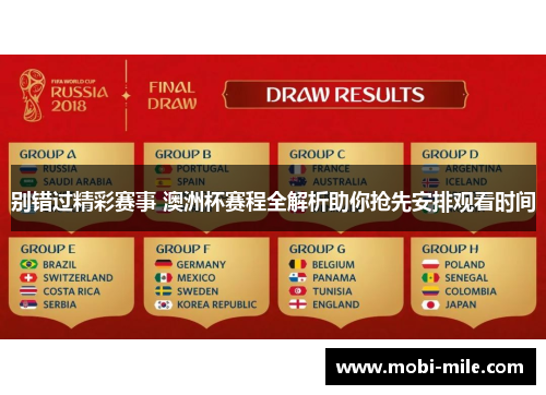 别错过精彩赛事 澳洲杯赛程全解析助你抢先安排观看时间