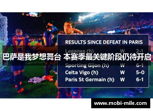 巴萨是我梦想舞台 本赛季最关键阶段仍待开启